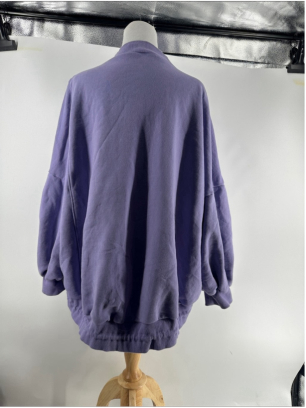 NAP Loungewear Oversized purple Pullover Sweatshirt Drawstring Hem Size XL - Picture 5 of 12